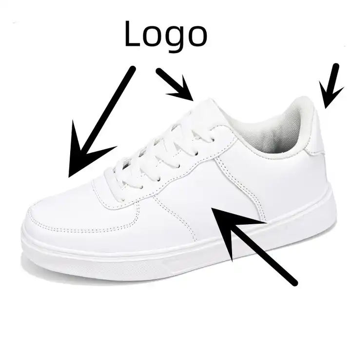 Wholesale Cheap MOQ 1 Pair Customize Your Own Brand Plus US 13 EU 46 Sneakers Solid White DIY Sports Shoes for Women From m.alibaba.com