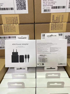Adaptador de Corriente USB C T4511 PD de 45W al por Mayor con Cable, Enchufe <span class=keywords><strong>para</strong></span> EE. UU., UE y Reino Unido, Adaptador de Viaje <span class=keywords><strong>para</strong></span> <span class=keywords><strong>Samsung</strong></span> Galaxy S21 <span class=keywords><strong>S22</strong></span> S23 S24 - Product Image 1