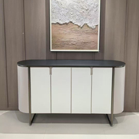 Haute Qualité Moderne De Luxe Salon Buffet Lumière Peinture Finition Comptoir D'entrée Salle À Manger Côté Buffet Armoire pour Un Usage Domestique