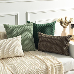 A415 tessuto velluto a coste in velluto a coste Euro cuscino finta fodera per cuscino 16*16 pollici decorativo verde scuro copricuscino <span class=keywords><strong>40x40</strong></span> - Product Image 2