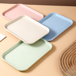 Plateau et <span class=keywords><strong>assiette</strong></span> rectangulaire en paille de blé de haute qualité - Style japonais, <span class=keywords><strong>assiette</strong></span> à poisson, plateau de service en <span class=keywords><strong>plastique</strong></span> pour vaisselle et services à thé - Product Image 3