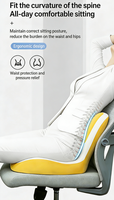 Coussin de siège ergonomique 2-en-1 en mousse à mémoire de forme avec soutien lombaire, haute résilience pour le bureau et la voiture - Soulagement des douleurs dorsales, respirant