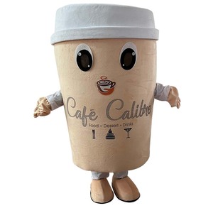 Adulto Coffee Cup <span class=keywords><strong>Mascot</strong></span> Costume para Negócios Promoção Eventos e Desfiles Publicitários - Product Image 4