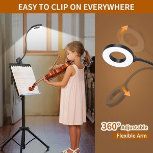 Lámpara de escritorio Led con luz de lectura y abrazadera, luz de lectura con brazo Flexible para niños, 3 modos de color, 10 niveles de brillo, regulable, alimentada por USB - Product Image 4