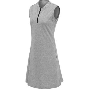 New Fashion Tops Slim Fitness Custom Front Reiß verschluss Ärmellose lange Röcke für Frauen - Product Image 5