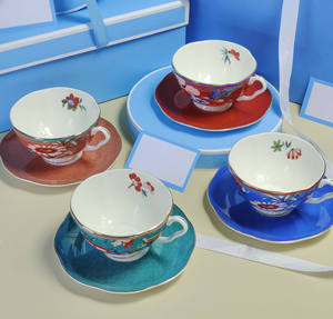 Taza de Café de Porcelana Fina de Lujo, Taza de Té de la Tarde Yanhong Peony, Caja de Regalo - Product Image 3