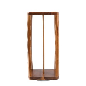 Acacia Wood <b>Spice</b> <b>Rack</b> <b>Rotatable</b> Desktop Kitchen Storage Organizer Wooden Condiment Holder - Product Image 2
