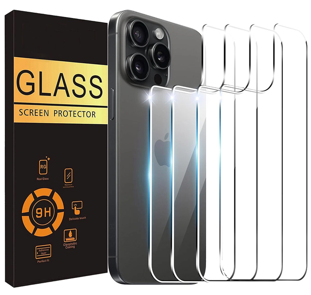 Back Glass Screen Protector for iPhone 17 Air 16 15 14 13 11 Pro Max Plus 16e
