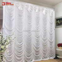 Rideau de fond de scène ajouré en ivoire pour décoration de plafond de salles de mariage