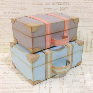 Wholesale Custom Color Paper <strong>Cardboard</strong> <strong>Suitcase</strong> Gift Box With Handle Work Home Packing Products Box - Product Image 4
