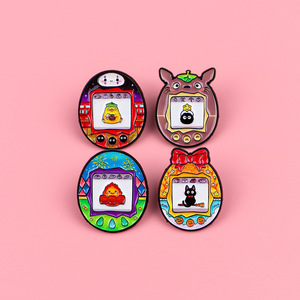 Nouveauté : Broche/badge anime créative en alliage de zinc, imprimée en relief, avec <span class=keywords><strong>personnage</strong></span> de dessin animé de film <span class=keywords><strong>Miyazaki</strong></span>, galvanisée - Product Image 3
