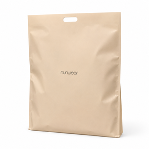 Waterproof Kraft Paper Shipping Bags - Custom Printed Die Cut Handle Self Seal Bags for Clothing for Clothing Boutique Packaging - Product Image 4
