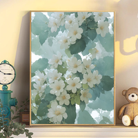 Peinture à l'huile personnalisée moderne de fleur de prunier Grande toile faite à la main Oeuvre d'art Décoration murale avec beau sujet de fleur