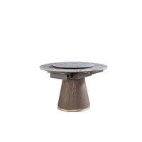 Ensemble de table à manger extensible avec 6 chaises, finition noyer ovale, capacité 4 personnes, ensemble de meubles de salle à manger moderne