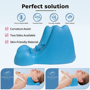 Bantal Pijat Leher Servikal Bahu Ortopedi <span class=keywords><strong>Chiropractic</strong></span> HeatTraction 2024 untuk Peregangan Leher dan Pijat Bahu saat Tidur - Product Image 4