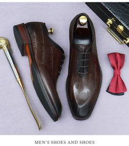 Chaussures habillées de cérémonie pour homme de style britannique de haute qualité, en cuir véritable, à lacets, pour le bureau, formelles, pour les affaires, toujours tendance, pour mariage - Product Image 6