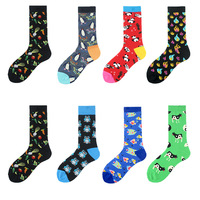 Herfst Winter Dieren Fruit Groenten Tube Grappige Kleurrijke Patten Mannen Vrouwen Leuk Merk Katoen Mode Unisex Sokken