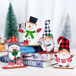 Amazon Nieuwe Kerst Houten Ornament Xmas Letters Noel Sneeuw Staande Decor Voor Tafel Bureau Tops Kerst Thuis Party Decor