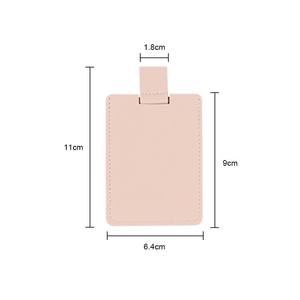 Espejo de bolsillo personalizado de acero inoxidable para maquillaje, compacto, irrompible, espejo de mano con cubierta de cuero Pu para regalo de viaje - Product Image 6