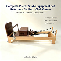 Ensemble complet d'équipements pour studio de Pilates |   Combo Reformer + Cadillac + Chaise |   Machines de musculation en bois de hêtre commercial, directement de l'usine
