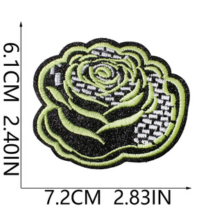 Parche de Reparación Personalizado de Cuero Bordado con Diseño de Boca y Lazo para Ropa y Mochilas - Product Image 5