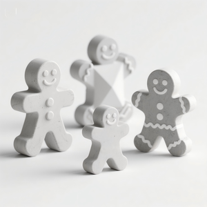 Figura <span class=keywords><strong>de</strong></span> Cemento <span class=keywords><strong>de</strong></span> Hombre <span class=keywords><strong>de</strong></span> Jengibre. Diseño Texturizado 3D Personalizado, una Interpretación Resistente a la Intemperie <span class=keywords><strong>de</strong></span> una Dulce Historia para Exhibición en Jardín e Invierno. - Product Image 1