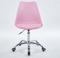 Chaises de bureau en plastique design moderne avec coussin en PU chaises de bureau pour adulte chaise de bureau ajustable pivotante en forme de tulipe