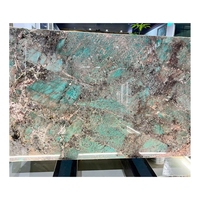 Quartzite de turquoise d'amazonite verte de granit vert Tiffany brésilien pour la décoration d'hôtel et de villa