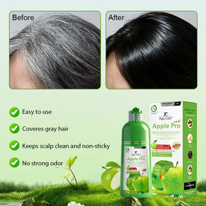 Champú Tinte Permanente Negro Sin Amoníaco Personalizado <span class=keywords><strong>de</strong></span> Marca Privada Apple Pro con Fórmula <span class=keywords><strong>de</strong></span> Agua Transparente que Cubre las Canas - Product Image 6