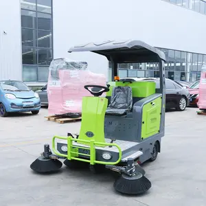 Battery Powered Ride On Park Road Cleaning Sweeper Electric Industrial Floor Sweeping Machine