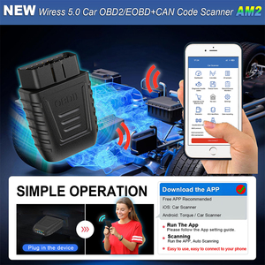 ELM327 OBDII/EOBD 12V AM2汽车扫描仪塑料诊断工具发动机分析仪，保修1年 - Product Image 5