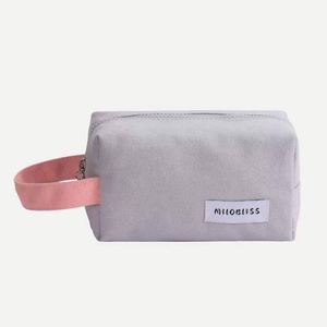 Bolsa de Maquillaje Colorida, Bolsa de Almacenamiento de Lona Simple con Colores Contrastantes, para Viajar, Llevar Acompañada de la Bolsa de Artículos de Aseo - Product Image 5