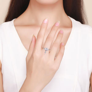 Kadınlar için söz yüzüğü aşk anahtar kalp takı mor CZ ile 925 gümüş yüzük kız arkadaşı hediye için benzersiz nişan hediye Gift Gift - Product Image 5