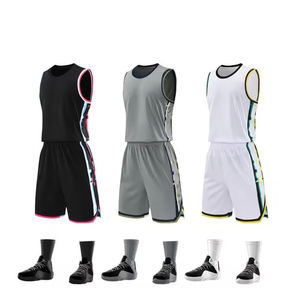 Maillots de basket-ball unisexes légers, imprimés avec logo personnalisé, 100% polyester, doux, respirants, anti-humidité, séchage rapide - Product Image 1