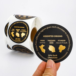 Vàng Lá Logo Trong Suốt <span class=keywords><strong>PVC</strong></span> Nhãn Dán Tấm Tự Dính Rõ Ràng Vàng Dập Nổi Vòng Tròn Nhãn Cho In Ấn - Product Image 4