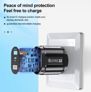 Tête de charge rapide PD20w pour de nombreux modèles de chargeurs de téléphone portable, norme européenne, norme américaine - Product Image 5