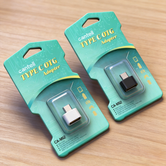 Cantell OEM logo USB Type C USB Cable Otg Adapter Connector USB C Male to a Female OTG Adapter With Box Packaging