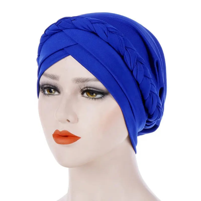 Donne musulmane cappello turbante in cotone elasticizzato cancro chemio berretti Hijab Hair Wrap Hats