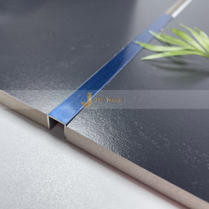 EX734 Elegant Modern Design Stainless Steel Gold Ceramic Tile <b>Edge</b> <b>Strip</b> Hairline Mirror Decorative Trim <b>Metal</b> for Apartment Use - Product Image 3
