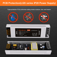 6 años de garantía Slim LED Driver 100% Transformador de fuente de alimentación completa Mini Ip67 Impermeable 24V Dc Fuente de alimentación Led de conmutación