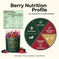 SYC BIO Power Berries Seeds Blend Pure Plant-Based Immune Support Smoothie Friendly Powder 150g 30 Servings Adult Custom