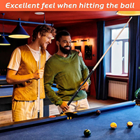 CUPPA Queue de billard professionnelle de 58 pouces, 1/2 pièce, en érable canadien, joint radial, pointe de 12,5 mm avec accessoires