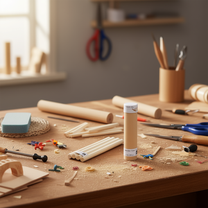 ILAN Bastoncini in Legno per Artigianato 12x300mm 4pz per Progetti Fai-da-Te - Product Image 2