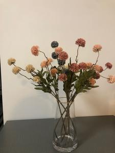 IJ011 Faux Soie Chrysanthème Pompon Soie Fleur Boule Pissenlit Fleurs Artificielles Plantes Bouquet pour Décor De Mariage - Product Image 6