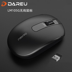 Dareu Lm105g Wireless Mouse Optical 2.4G Dual Mode For Laptop <b>Desktop</b> Office Battery Powered Right Hand Ergonomic - Product Image 1