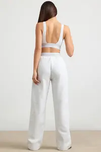 OEM/ODM venta al por mayor mujeres casual entrenamiento desgaste Joggers peso pesado grueso de gran tamaño en blanco 100 algodón pantalones de chándal