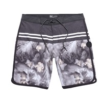 Shorts de bain imprimés extensibles 4 directions pour hommes, séchage rapide, avec cordon de serrage et poches, pour la plage et le surf