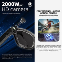 Lunettes intelligentes IA avec caméra 4K, prise de photos, vidéo, appels téléphoniques ChatGPT, musique, fonction IA, réveil vocal et enregistrement
