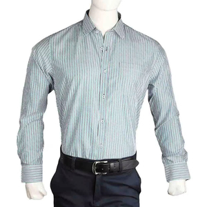 เสื้อเชิ้ตธุรกิจลำลองสำหรับผู้ชาย - สีเขียว - Product Image 1