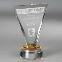 Trophée en cristal personnalisé de premier ordre pour cadeau d'affaires, récompense promotionnelle durable pour l'excellence